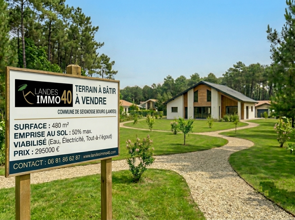 Terrain à bâtir SEIGNOSSE Bourg emprise au sol 50H0 m²